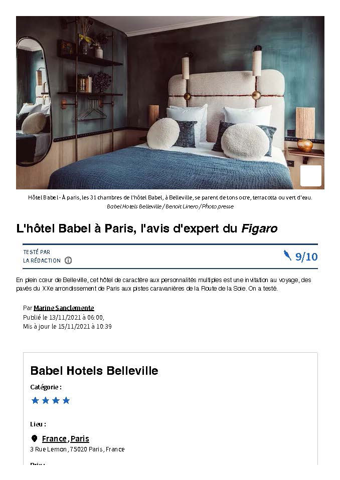 Groupe MyHotels – Presse – Le Figaro